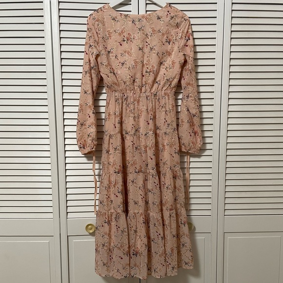 JessaKae Cottagecore Maxi Dress Small Pink Floral Whimsy Fairy Spring Modest - Picture 7 of 13